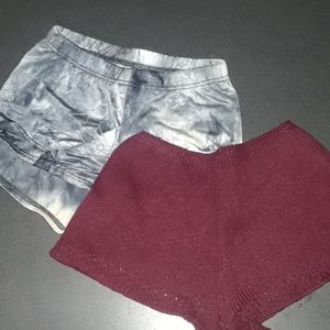 2 pairs tap shorts